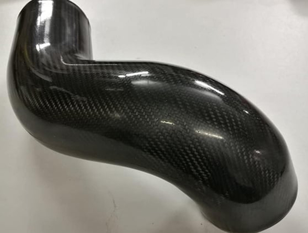 Carbon fibre V6 down pipe