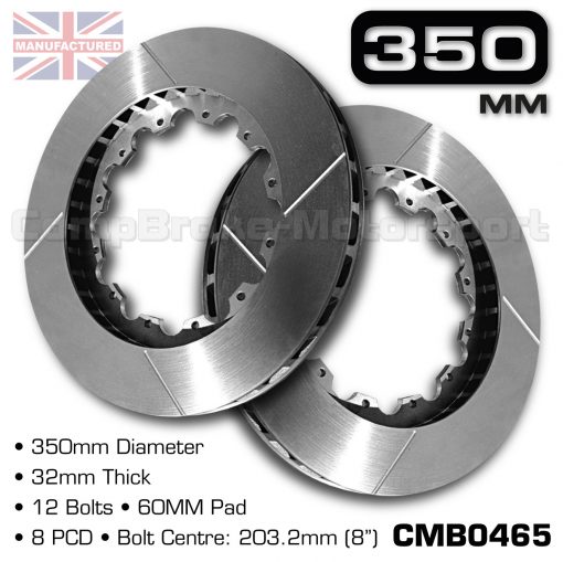 Alfa Romeo 155/156 3.0 Gtv V6 18" 19" Front Brake Kit – 4 Pot Calipers [Pro Race 7] 350MM X 32MM Brake Discs [Rotors]